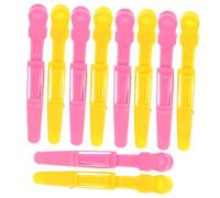 WRITWAA Hairdressing Clips Sectioning Hair Clips 10Pcs Colourful Plastic for Tight Hold without Dents - and Make-Up Prep