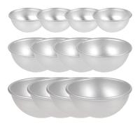 WRITWAA Half Sphere Hemisphere Cake Tin 12Pcs Aluminium Mini Ball Baking Mold for DIY Craft Making, Jelly Pudding, Candy Dome Suitable for Baking Supplies