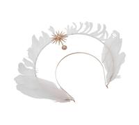 WRITWAA Halloween Decorations Nun Headpiece Angel Crown Headwear Party Cosplay Headband Goddess Headpiece for Women Halloween Costume Hair Accessories