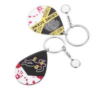 WRITWAA Halloween Detective Keyring Crime Scene Magnifier Metal Spooky Jewelry Detective Prop