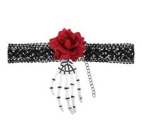 WRITWAA Halloween Skeleton Choker Necklace for Women with Polish Finishing and Retain Color Feature, Gothic Punk Style Party Necklace Suitable for Thanksgiving and Christmas Day