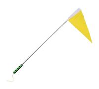 WRITWAA Handheld Telescoping Tour Guide Flag with 1.2M Stainless Steel Pole and Weather-Resistant Yellow Banner for Teacher Supervision and Outdoor Travel