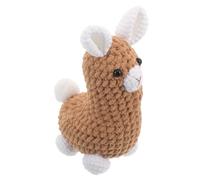 WRITWAA Handmade Crochet Alpaca Pendant in Khaki Colour, Soft and Comfortable Polyester and Cotton Material, Adorable Miniature Alpaca Figurine Suitable for Home and Travel Hanging Decor