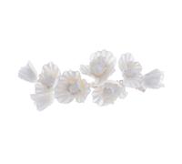 WRITWAA Handmade Polymer Clay Bridal Hair Accessories White Flower Hair Pins with Comfortable Fit and Resist Fading Features for Weddings and Prom Party