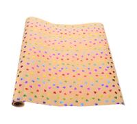 WRITWAA Heart Wrapping Paper Sheet with Metallic Designs and Delicate Gloss, Kraft Paper Gift Wrap for Valentine’s Day and Stylish Events, Resists Deformation with Strong Foil Adhesion,