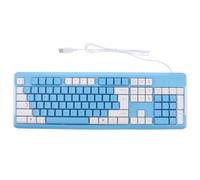 WRITWAA High Performance USB Gaming Keyboard with Multiple Keys Non-conflict Design, Blue Abs Material, Wired Computer Gaming Keyboard with Number Pad for Desktop Use