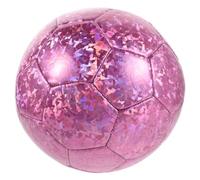 WRITWAA Holographic Soccer Ball, Iridescent Practice Soccer Ball Size 5, Reflective Design for Signatures, School Activities, Team Sports, Family Play, Rosy