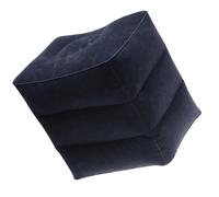 WRITWAA Inflatable Flight 3-Level Adjustable Height Travel Foot Rest Pillow Quick Unfold Skin-Friendly PVC Flocking Fabric Footstool Cushion for Train and Car Use