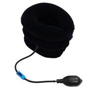 WRITWAA Inflatable U-Shaped Pillow for Office Nap Adjustable Cervical Support Relief Pillow Expandable Blue Sleeping for Reduction