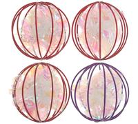 WRITWAA Interactive Crinkle Cat Balls that Are Reusable and Prevent Behavioural Problems for Indoor Cats 4pcs Lightweight Plastic Pet Random Color for Play and Party Decor