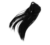 WRITWAA Invisible Black Headband Wig with Clip Straight Braided Hair Topper with Bangs for Women Secure Invisible Clips for Grey Coverage and Natural Volume Enhancement Easy to Wear Hair