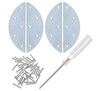 WRITWAA Iron Shoe Heel Grip Pads for Boots and Shoes Non-Slip Sole Protector with Friction Reduction Sturdy Metal Heel Plates and Boots Restoration Includes Screws and Screwdriver