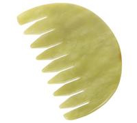 WRITWAA Jade Massage Comb with Rounded and Smooth Edges for Scalp and Body Massage, Natural Jade Material Hair Massager for Relaxing Head and Neck Care