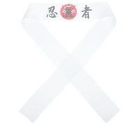 WRITWAA Japanese Karate Headband Chef Headbands White Polyester Elastic Comfortable Fit Japanese Style Pattern Unique Creative Eye-catching Kitchen Use