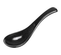 WRITWAA Japanese Retro Ceramic Soup Spoon Asian Spoon for Ramen Soup Dumplings Tea Dessert and Everyday Dining Smooth Easy to Clean 5.51 in 1 Piece