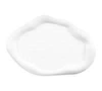 WRITWAA Jewelry Tray Dish Irregular Cloud Shape Plaster Trinket Dish Unique Highly Artistic for Vanity Easy to Clean Photography Prop Desk and Product Display
