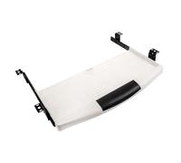 WRITWAA Keyboard Tray with Side Mount Slide Rail Under Desk Storage for Typing Abs Plastic Construction Fits Various Keyboard Sleek Gray and Black Design for Office Desks
