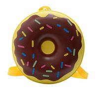 WRITWAA Kids Backpack Portable Doughnut Shape Storage Pouch Yellow School Bag for Boys Girls Toddlers Lightweight Kindergarten Shoulder Bag