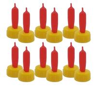 WRITWAA Lamb Feeding Nipples Livestock Feeding Bottles Pacifier for Outdoor Use Plastic Rubber 12Pcs Screw-On Design Safe for Young Livestock