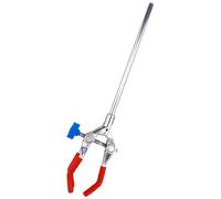 WRITWAA Large 3-Finger Metal Flask Clamp Zinc Alloy Electroplated Laboratory Flask Clamp Holder with Stand for Chemistry and Physics Experiments