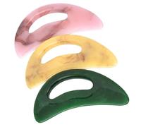 WRITWAA Large 3pcs Body Scraping Boards Resin Gua Sha Tool for Facial and Full-Body Massage Relaxation Massager for Women Curved Shape for Spa and Skin Care