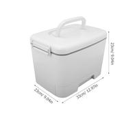 WRITWAA Large Capacity Portable Medicine Kit Double-Layer Plastic Box Household Emergency Medical Storage Case White