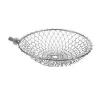 WRITWAA Large Stainless Steel Egg Lifter Scoop Head 14cm with Wire Mesh Egg Collecting Basket for Hen House Poultry Nest and Farm Use