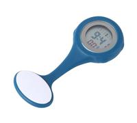 WRITWAA LCD Digital Display Electric Nurse Pocket Watch Hanging Fob Watch for Medical Professionals Practical Nurse Accessories Blue