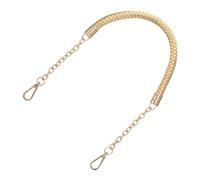 WRITWAA Leather Bag Strap Pu Leather Golden Detachable Sturdy Weaving Bag Strap for Mini Handbags