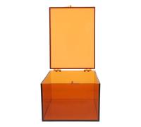 WRITWAA Light-avoiding Medicine Storage Organizer Box with Lid Acrylic Emergency Medication Case for Home Office School and Travel Compact Small Container for Light-Sensitive Injections