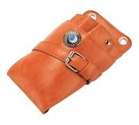 WRITWAA Lightweight Pu Leather Hair Dressing Tools Organizer Scissor Bag with Pocket Design Waist Pouch for Barber Shop Hairdresser Hairstylist Use
