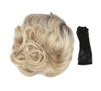 WRITWAA Long Wavy Wig with Bangs European Style Party Hairpiece Fiber Skin Friendly Comfortable Long Curly Hair for Daily Use and Events White Tea Color with Brown Roots