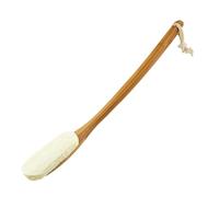 WRITWAA Loofah Bath Brush Bamboo Curved Handle Long Handle Bathing Brush Fine Workmanship Easy Scrub Hard-to-Reach Areas Simple Design Comfortable Experience Essential for Random Color