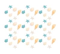 WRITWAA Loose Resin Beads Sea Star, Turtle, and Shell Designs, Lightweight 60pcs with Ocean Theme and Waterproof Beach Spacer Beads for Bracelets for DIY Jewelry and Necklace Making