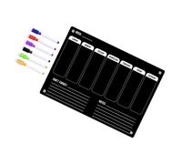 WRITWAA Magnetic Acrylic Weekly Schedule Board for Kitchen Fridge Dry Erase Message Planner with Whiteboard Markers Smooth Writable Surface for Daily Meal and Family Planning
