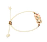 WRITWAA Mahjong Charm Bracelet Handmade Braided Feng Shui Jewelry for Luck Unisex Bangle with Unique Mahjong Elements Chic and Versatile Accessory for All Occasions