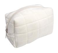 WRITWAA Makeup Bag Canvas Polyester Toiletry Organizer for Travel Capacity Cosmetic Pouch Pure Color for Storing Daily Essentials for Friends