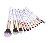 WRITWAA Makeup Brush Set for Even Application and Safe Washing 12pcs with Marble Handle and Nylon Bristles, Synthetic Cosmetics Brushes for Professional and Daily Use
