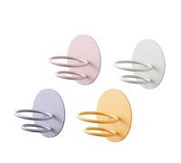 WRITWAA Makeup Sponge Storage Rack 4pcs Wall-mounted Puff Organizer Stand Holder for Travel and Home Use, Yellow Blue Pink Beige