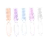 WRITWAA Manicure Nail Cleaning Brush with Handle 15pcs Set Multi-color Fingernail and Toenail Cleaner Portable Pedicure Tool for Home Nail Care
