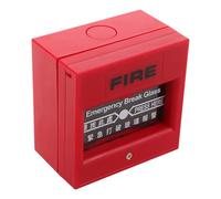 WRITWAA Manual Fire Alarm Call Point Resettable Emergency Warning Siren Fire Alarm Pull Button for Office Safety and Building Evacuation with Red Housing and Bilingual Labels