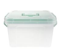 WRITWAA Medicine Box with Multi-Grid Tray - 2 Layer Clear Plastic Medicine Storage Organizer for College Dorm Student and Family - Portable Caddy with Handle