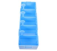 WRITWAA Medicine Vial Tray and Antislip Abs Plastic Storage Box Small Blue Medication Organizer with Secure Compartment Layout for Clinical Environments and Pharmacy Use