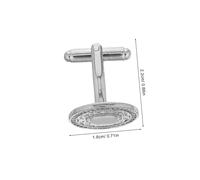 WRITWAA Men's Copper Rhinestone Cuff Links Round Decorative Shirt Cufflinks for Business Meetings Formal Groom Accessories with Ergonomic Design for Office and