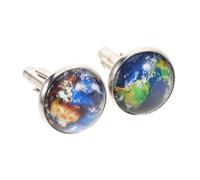 WRITWAA Men's Retro World Map Cufflinks Shirt Accessories for Tuxedos Business Suits Formal Events Stylish Gentleman's Sophisticated Shirt Companion