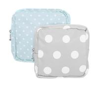 WRITWAA Menstrual Pad Pouch 2 Pieces Portable Sanitary Napkin Storage Bags for Women Travel and Everyday Use Coin and Key Compartments