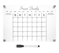 WRITWAA Message Board Weekly Planning Board Acrylic Whiteboard for Desk Portable Convenient to Write Simple Generous Style for Home and School Use