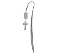 WRITWAA Metal Cross Pendant Bookmark Hanging Retro Style Guiding Page Marker for Reading and Bible Use in Office and School Supplies