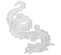 WRITWAA Metal Dies for Paper Crafting and Card Making 5 Pcs Dragon Cutting Dies Decor Silver High-Carbon Steel Sturdy Not Easy to Break DIY Album Decoration