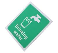 WRITWAA Metal Drinking Water Tap Sign 100Mm X 100Mm Self Adhesive Label for Public Water Stations